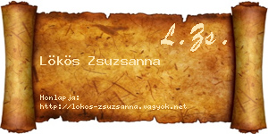 Lökös Zsuzsanna névjegykártya